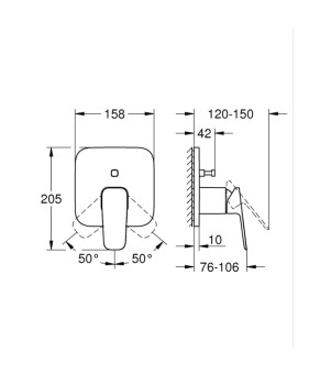 Одноважільний змішувач Grohe Cubeo із перемикачем на 2 положення (1017780000)