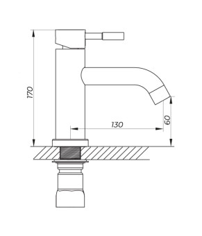 Змішувач для умивальника Zerix LR71005-1 (LL1463)