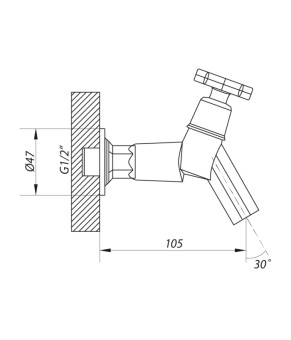 Монокран на одну воду Zerix JIK22 102-A (ZX2757)