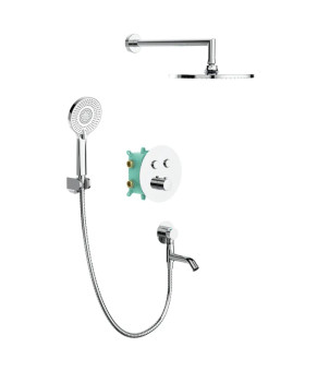 Встроенная душевая система с термостатом Koer KB-67012-01 (Хром) (KR4728)