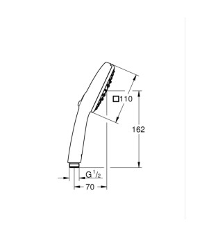Ручний душ Grohe Tempesta Cube 110 3 режими (27574003)