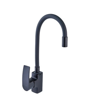 Смеситель для кухни Mixxus Magnum 011 (Nut) Black Refl.Black высокий с гибким изливом (MI6199)