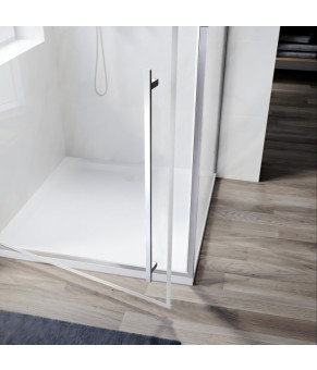 Душевая кабина Koer SR SC08 90x90x200 см без поддона, прозрачное стекло Easy Clean, хром (KR5371)
