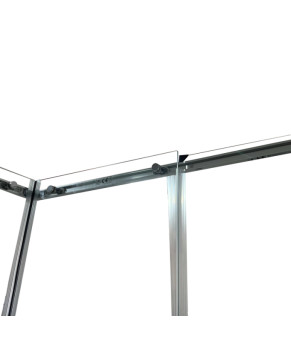 Душова кабіна без піддону Koer SR SC03-90x90x200-TR-01 прозоре скло Easy Clean 6мм, хром (KR5356)
