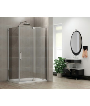 Душевая кабина Koer SR SC02 100x80x200см без поддона, прозрачное стекло Easy Clean 8мм, хром (KR5355)