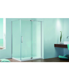Душевая кабина Koer SR SC02 100x80x200см без поддона, прозрачное стекло Easy Clean 8мм, хром (KR5355)
