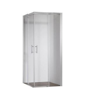 Душевая кабина Koer SR SC03 100x100x200 см без поддона, прозрачное стекло Easy Clean 6 мм, хром (KR5357)