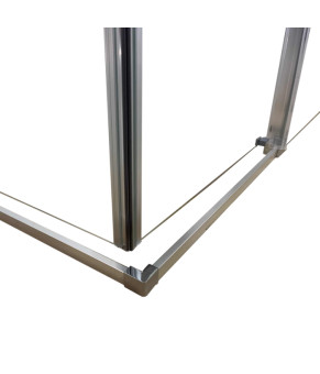 Душевая кабина Koer SR SC03 100x100x200 см без поддона, прозрачное стекло Easy Clean 6 мм, хром (KR5357)