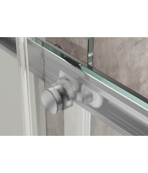 Душевая кабина Koer SR SC03 100x100x200 см без поддона, прозрачное стекло Easy Clean 6 мм, хром (KR5357)