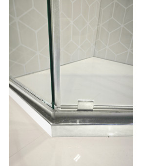 Душевая кабина без поддона Koer SR SC06 100x100см прозрачное стекло Easy Clean 8мм, хром (KR5365)