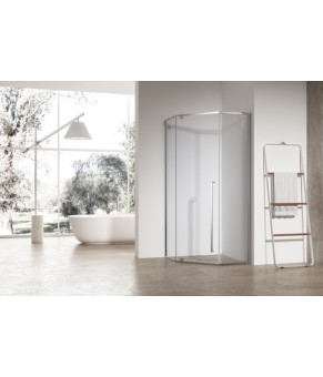Душевая кабина без поддона Koer SR SC06 100x100см прозрачное стекло Easy Clean 8мм, хром (KR5365)