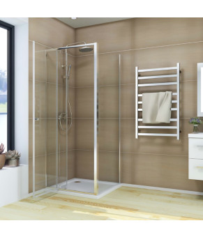 Душевая кабина Koer SR SC05 90x90x195см без поддона прозрачное стекло Easy Clean 6мм, хром (KR5363)