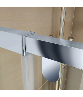 Душевая кабина Koer SR SC05 90x90x195см без поддона прозрачное стекло Easy Clean 6мм, хром (KR5363)