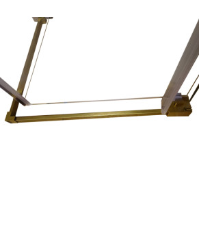 Душова кабіна без піддону Koer SR SC03-90x90x200-TR-12 прозоре скло Easy Clean 6мм, матове золото (
