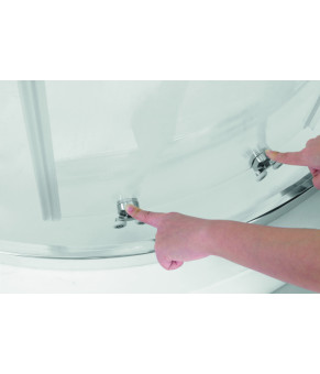 Душевая кабина Koer SR SC04-100x100-TR-01, прозрачное стекло Easy Clean 5мм, хром (KR5361)
