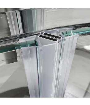Душевая кабина Koer SR SC04-100x100-TR-01, прозрачное стекло Easy Clean 5мм, хром (KR5361)