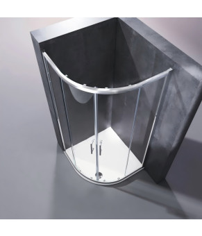 Душевая кабина Koer SR SC04-100x100-TR-01, прозрачное стекло Easy Clean 5мм, хром (KR5361)