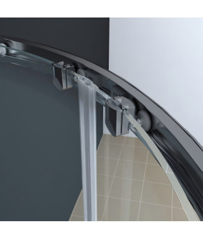 Душова кабіна Koer SR SC04-90x90x195-TR-07 прозоре скло Easy Clean графіт (KR5362)