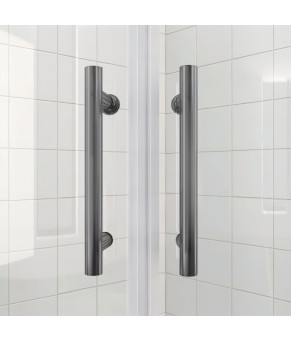 Душова кабіна Koer SR SC04-90x90x195-TR-07 прозоре скло Easy Clean графіт (KR5362)