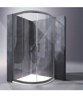 Душова кабіна Koer SR SC04-90x90x195-TR-07 прозоре скло Easy Clean графіт (KR5362)