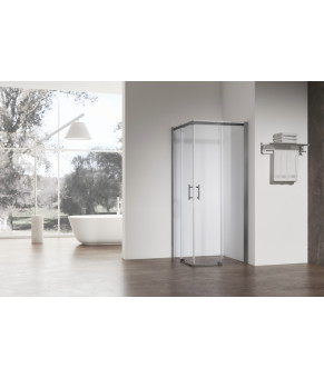 Душевая кабина Koer SR SC03 без поддона 90x90x200см, прозрачное стекло, графит (KR5359)