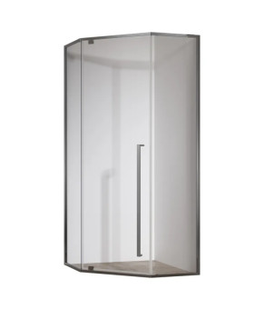 Душевая кабина без поддона Koer SR SC06 90x90x200см прозрачное стекло Easy Clean 8мм, графит (KR5366)