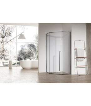 Душевая кабина без поддона Koer SR SC06 90x90x200см прозрачное стекло Easy Clean 8мм, графит (KR5366)