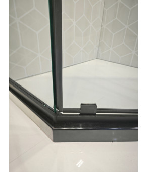 Душевая кабина без поддона Koer SR SC06 90x90x200см прозрачное стекло Easy Clean 8мм, графит (KR5366)