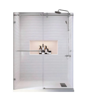 Двери в нишу Koer SR SD06 140x220см прозрачное стекло Easy Clean 8мм, хром (KR5368)