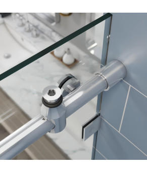 Двери в нишу Koer SR SD06 140x220см прозрачное стекло Easy Clean 8мм, хром (KR5368)