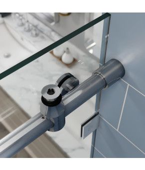 Двери в нишу Koer SR SD06 140x220 графит, прозрачное стекло Easy Clean 8мм (KR5369)