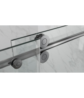 Двери в нишу Koer SR SD06 140x220 графит, прозрачное стекло Easy Clean 8мм (KR5369)