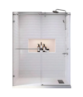 Двері в нішу Koer SR SD06-120x220-TR-01 прозоре скло Easy Clean 8мм, хром (KR5367)