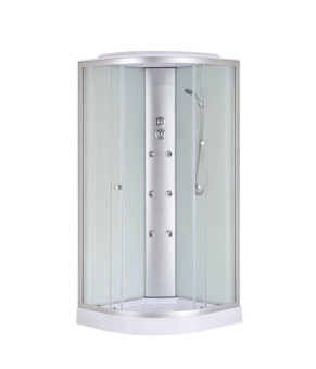 Душевой бокс Mixxus STRONG SBH02-90x90x215-FB SATIN, гидромассаж, низкий поддон  (MI6890)