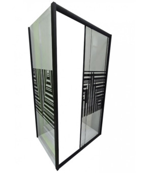 Душова кабіна Artex STT-110 black print 110x80х185 БЕЗ ПІДДОНА (AR-STT110BLPRNOPOD)