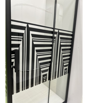 Душова кабіна Artex STT-110 black print 110x80х185 БЕЗ ПІДДОНА (AR-STT110BLPRNOPOD)