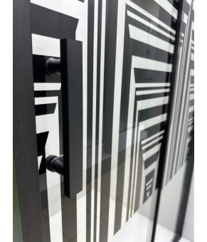 Душова кабіна Artex STT-110 black print 110x80х185 БЕЗ ПІДДОНА (AR-STT110BLPRNOPOD)