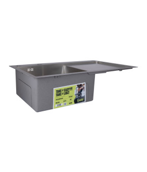 Кухонная мойка Lidz Handmade H7849R Интегрированная правое крыло (LDH7849BRUR45591) Brushed Steel 3.0/1.0 мм