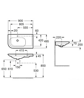Раковина Roca Nexo A327648000