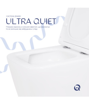 Унитаз подвесной Qtap Crow QT05335171W безободковый с сиденьем Soft-close