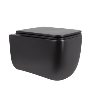Унітаз підвісний Qtap Gemini безободковий з сидінням Soft-close QT2533076EUQMB