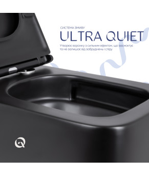 Унітаз підвісний Qtap Gemini безободковий з сидінням Soft-close QT2533076EUQMB
