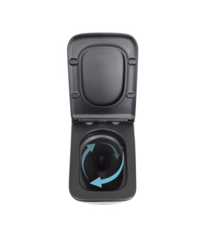 Унітаз підвісний Qtap Gemini безободковий з сидінням Soft-close QT2533076EUQMB
