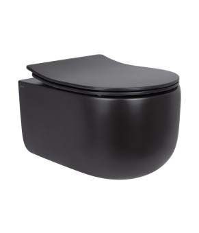 Унітаз підвісний Qtap Taurus безободковий з сидінням Soft-close QT2433084EUQMB