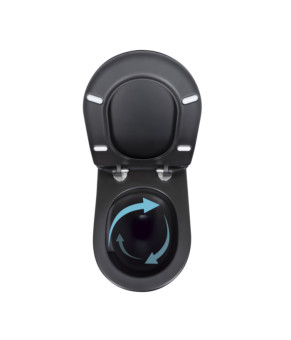 Унітаз підвісний Qtap Taurus безободковий з сидінням Soft-close QT2433084EUQMB