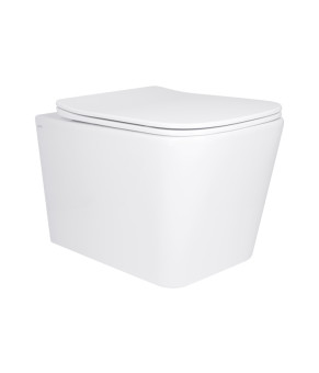 Унитаз подвесной Qtap Tern Ultra Quiet безободковый Slim Duroplast Soft-close (QT17332303AW)