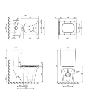 Чаша унитаза Qtap Kalao Rimless QT08221213AW1 белый (Чехия)