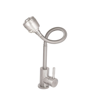 Смеситель для кухни Lidz Aria 015F41 с гибким изливом (k35) LDARI015F41NKS45306 Nickel