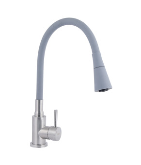 Смеситель для кухни Lidz Aria 015F31 с гибким изливом (k35) Grey/Nickel (LDARI015F31GNK31871)