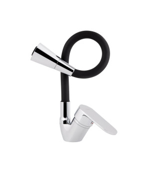 Смеситель для кухни Lidz Tani 008F3 с гибким изливом (k40) LDTAN008F3BCR39484 Chrome/Black